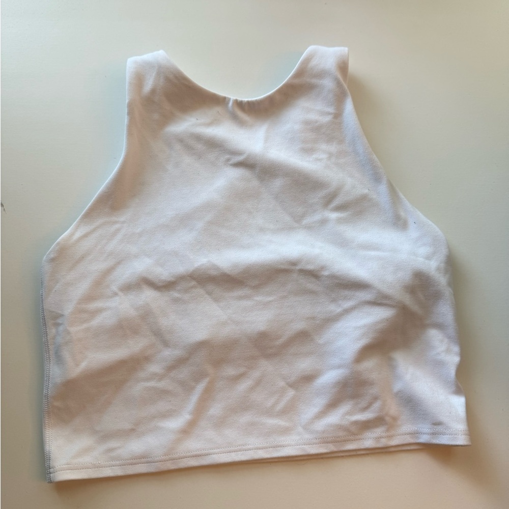 Athleta White Crop Tank